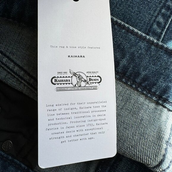 NWT Rag & Bone Avery Maxi Skirt Jean Japan Kaihara Denim Ari Blue Dark Wash 27 - Picture 8 of 14